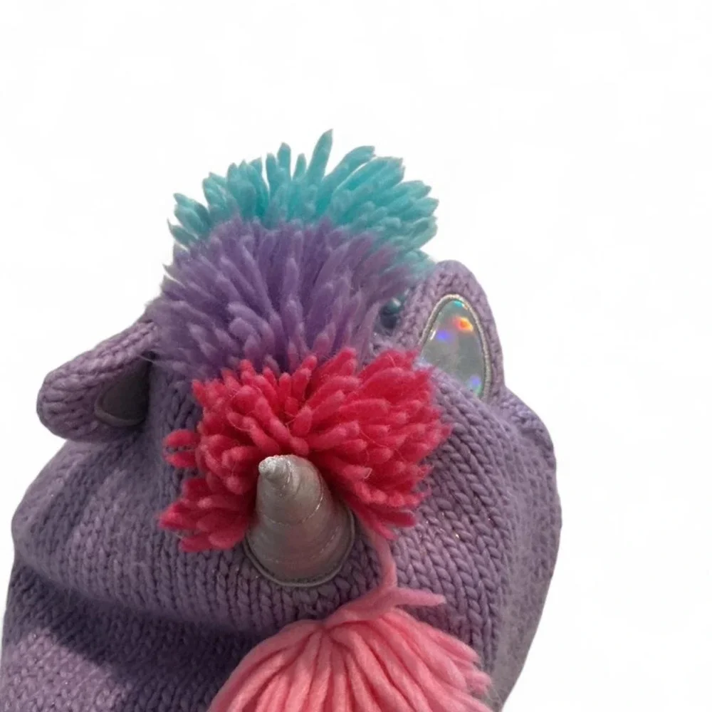 The Children's Place‎ Unicorn Trapper Hat Kids S/M Purple Rainbow